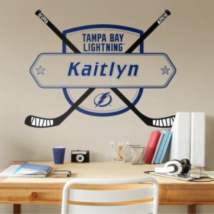 Tampa Bay Lightning: Personalized Name - Officially Licensed NHL Transfer Decal 51.0"W x 38.0"H by Fathead | Vinyl