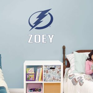 Tampa Bay Lightning: Stacked Personalized Name - Officially Licensed NHL Transfer Decal in White (39.5"W x 52"H) by Fathead | Vi